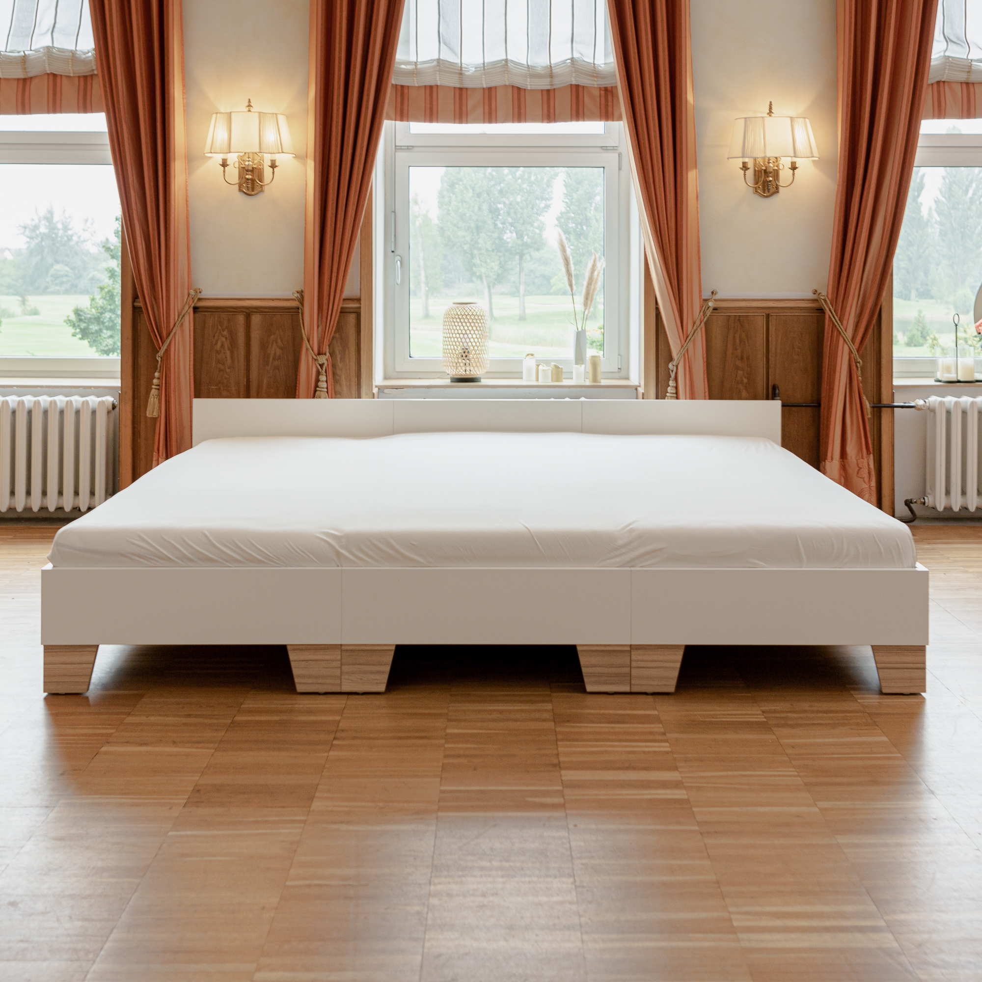 Matratzen und Bettlaken auf Familienbett Malva, ebene Liegefläche auch ohne Topper