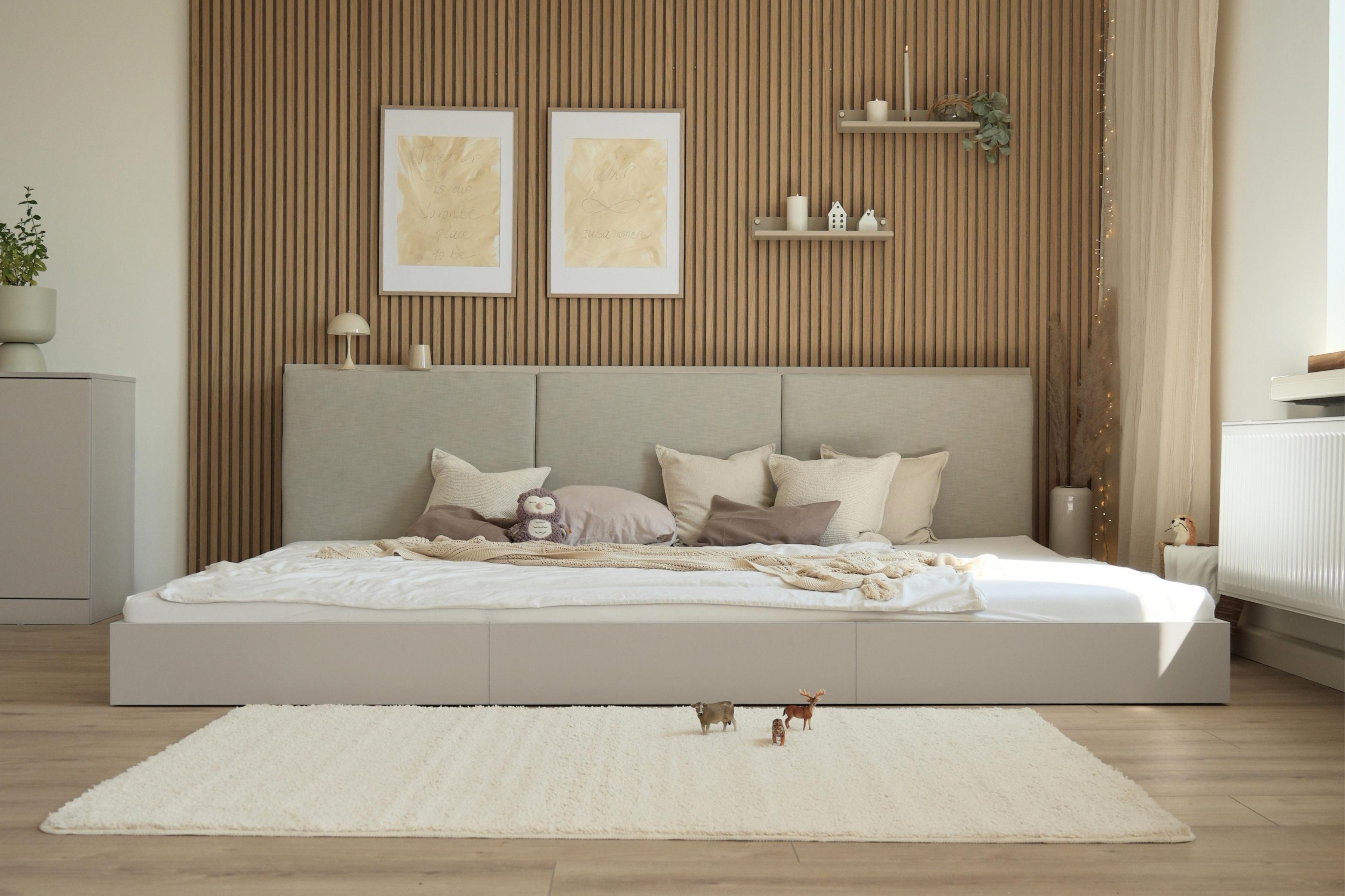 Bodenbett Camilla Familienbett mit Stoff
