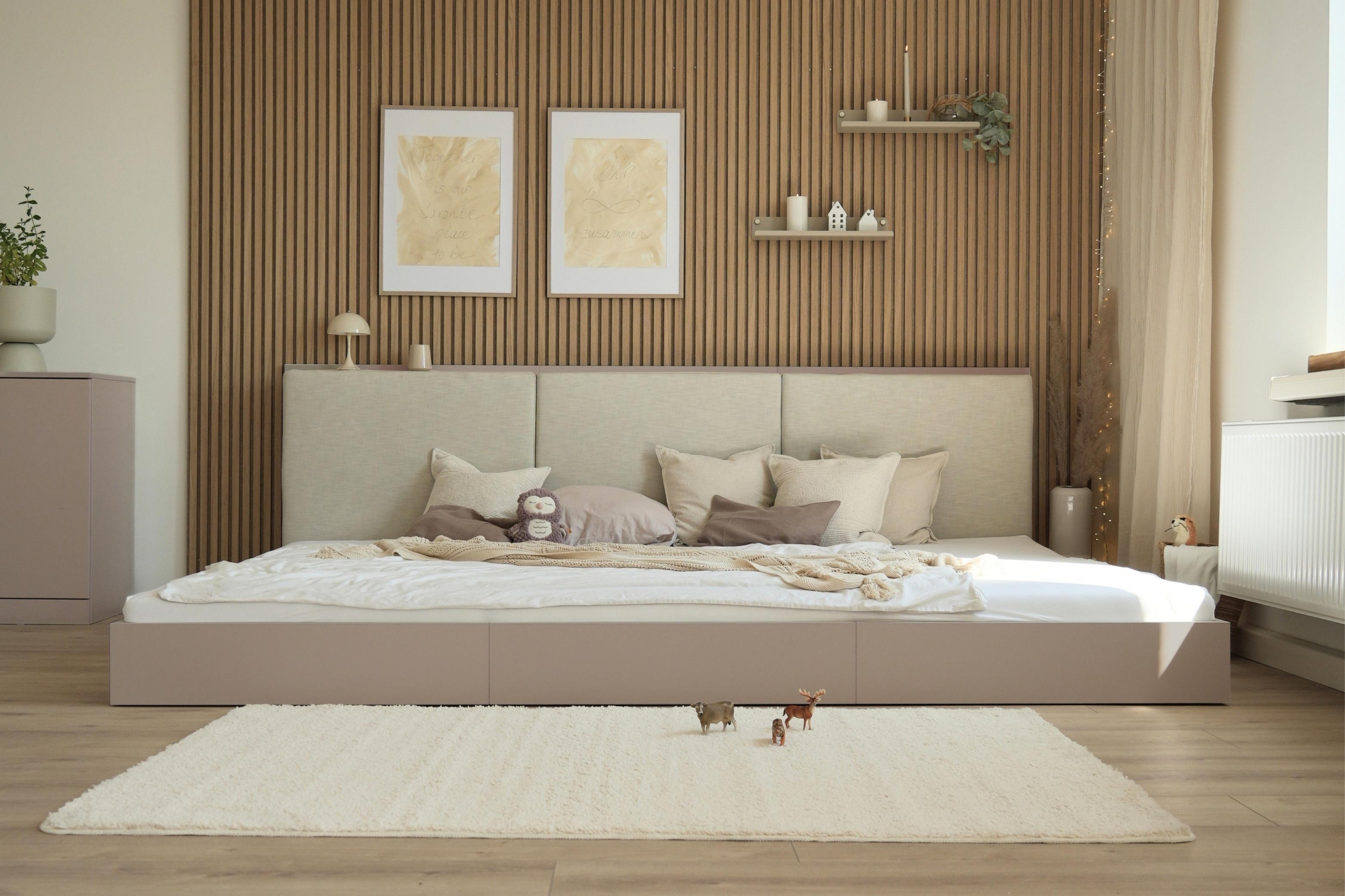 Bodenbett Camilla Familienbett mit Stoff