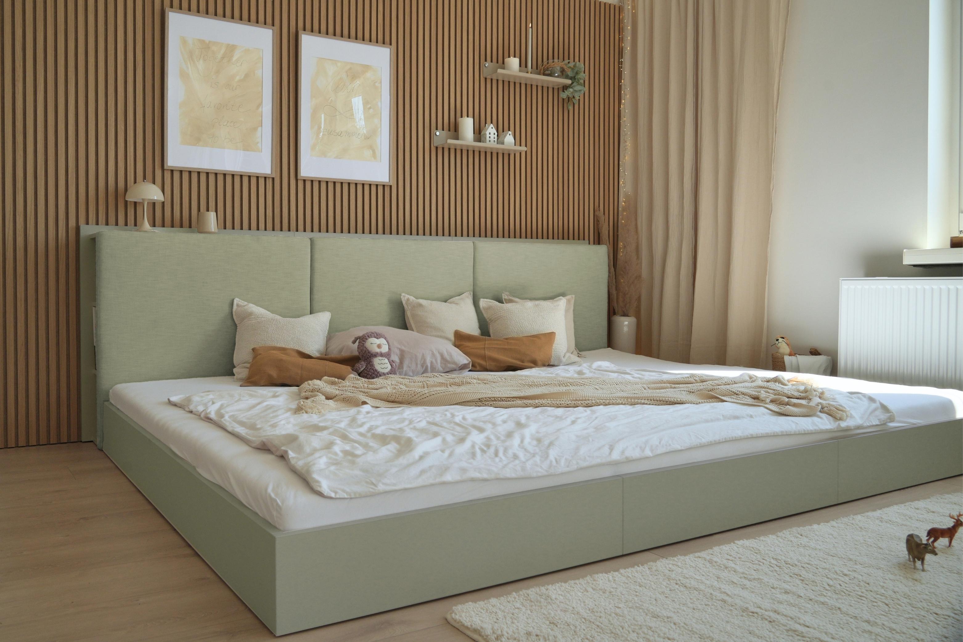 Bodenbett Camilla Familienbett mit Stoff