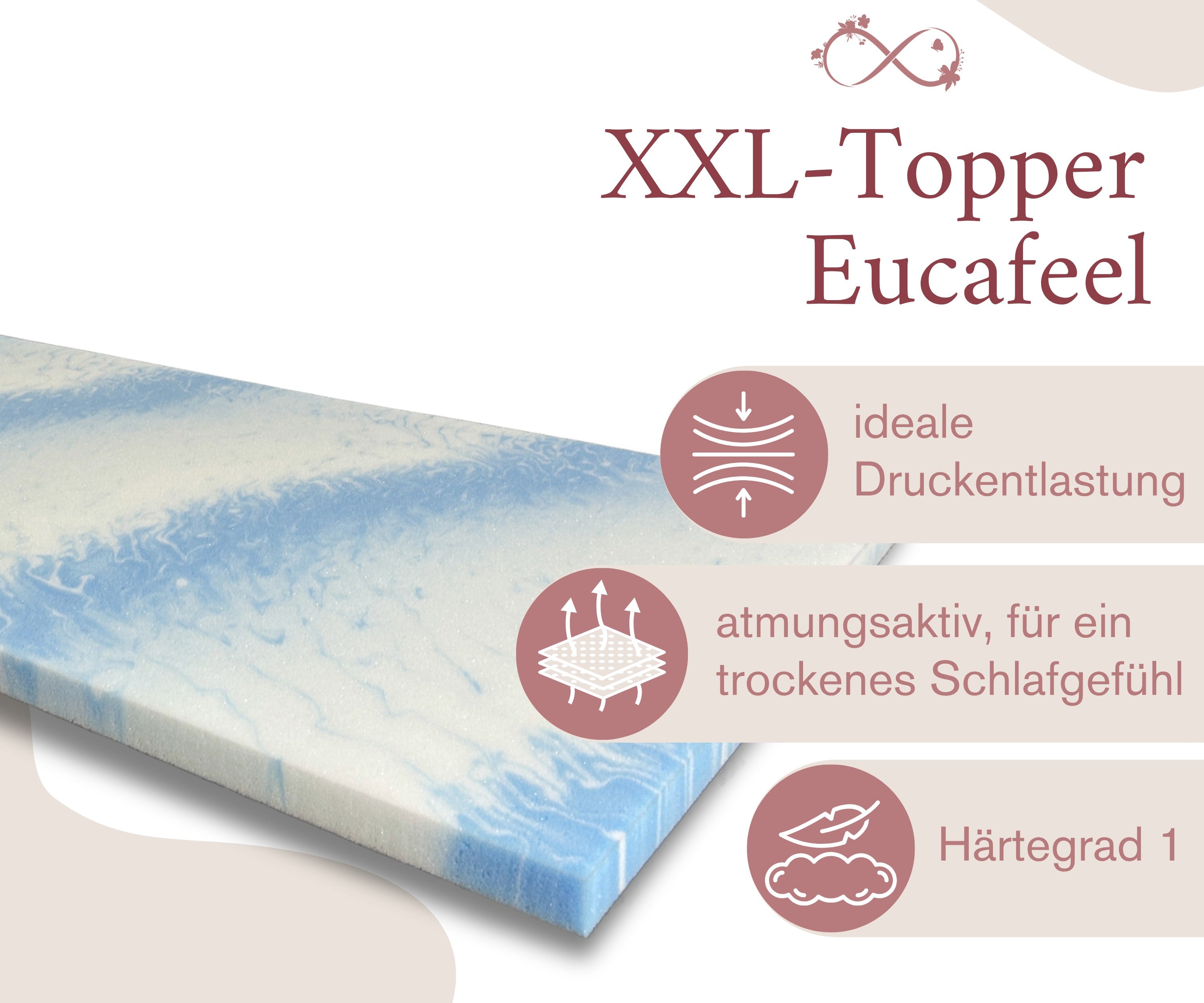 Topper XXL Eucafeel für Familienbett