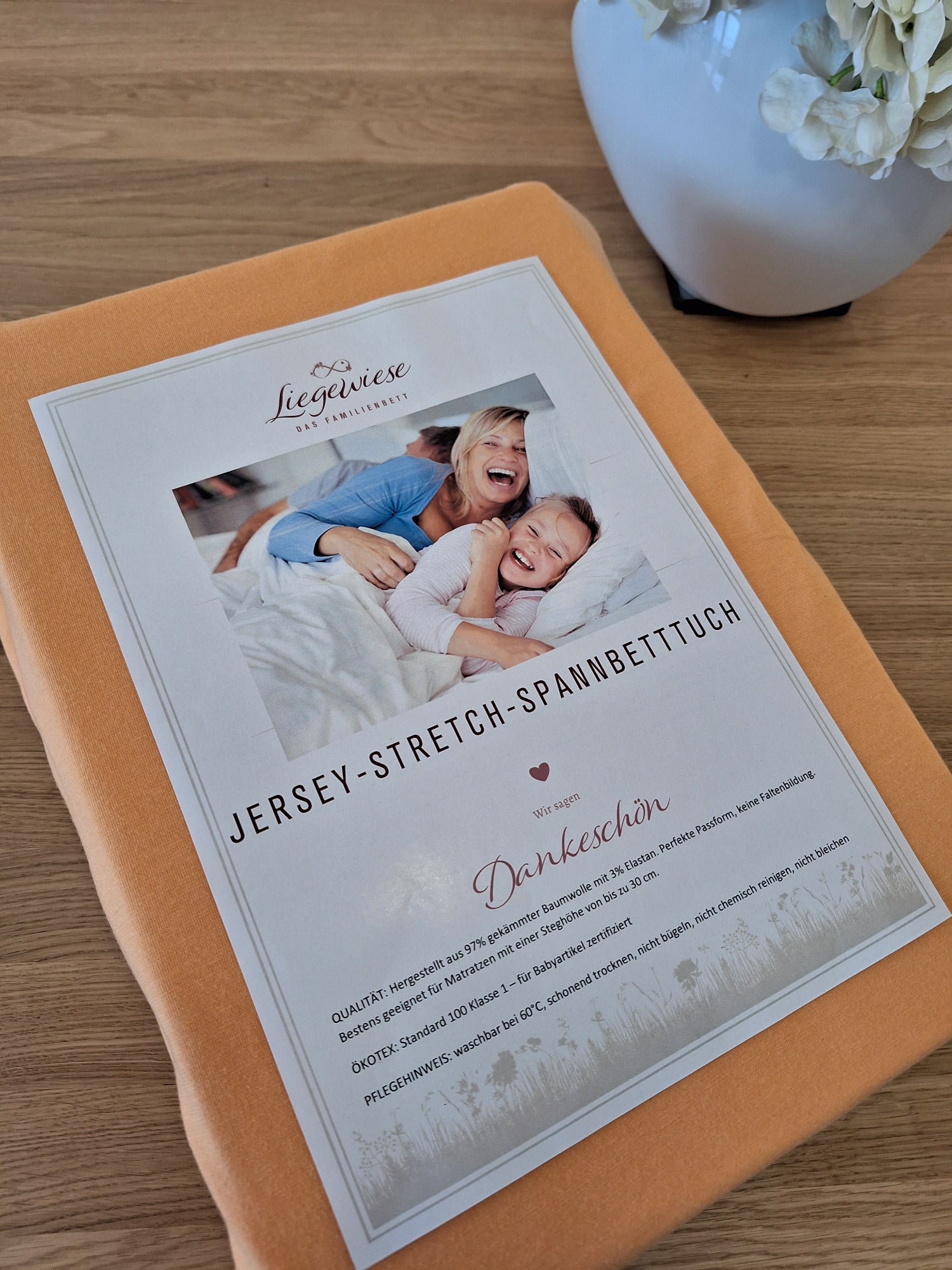 Orangefarbenes Bettlaken für Familienbett #Farbe_42 orange