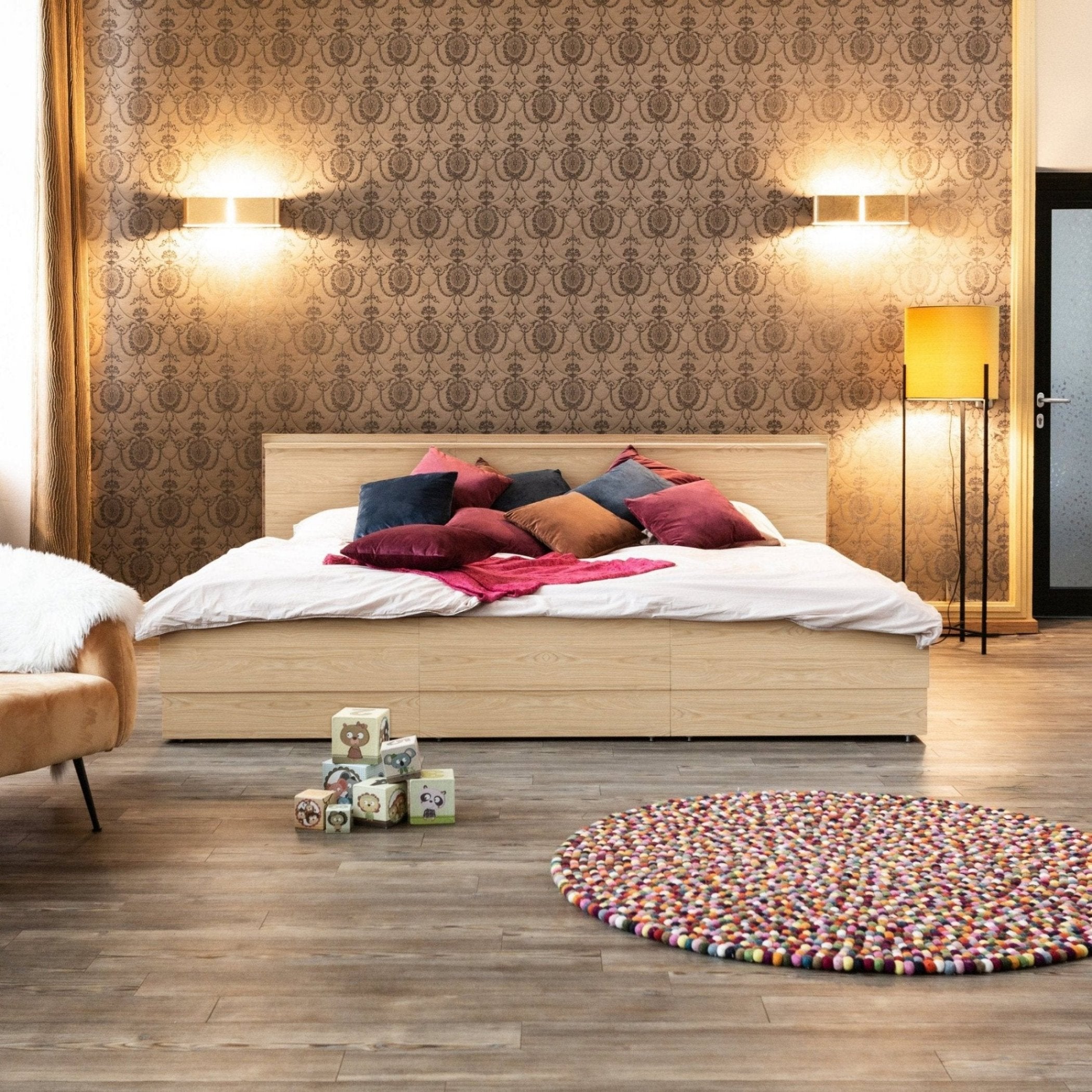 #Farbe_Eiche Familienbett Anemone in EicheDekor