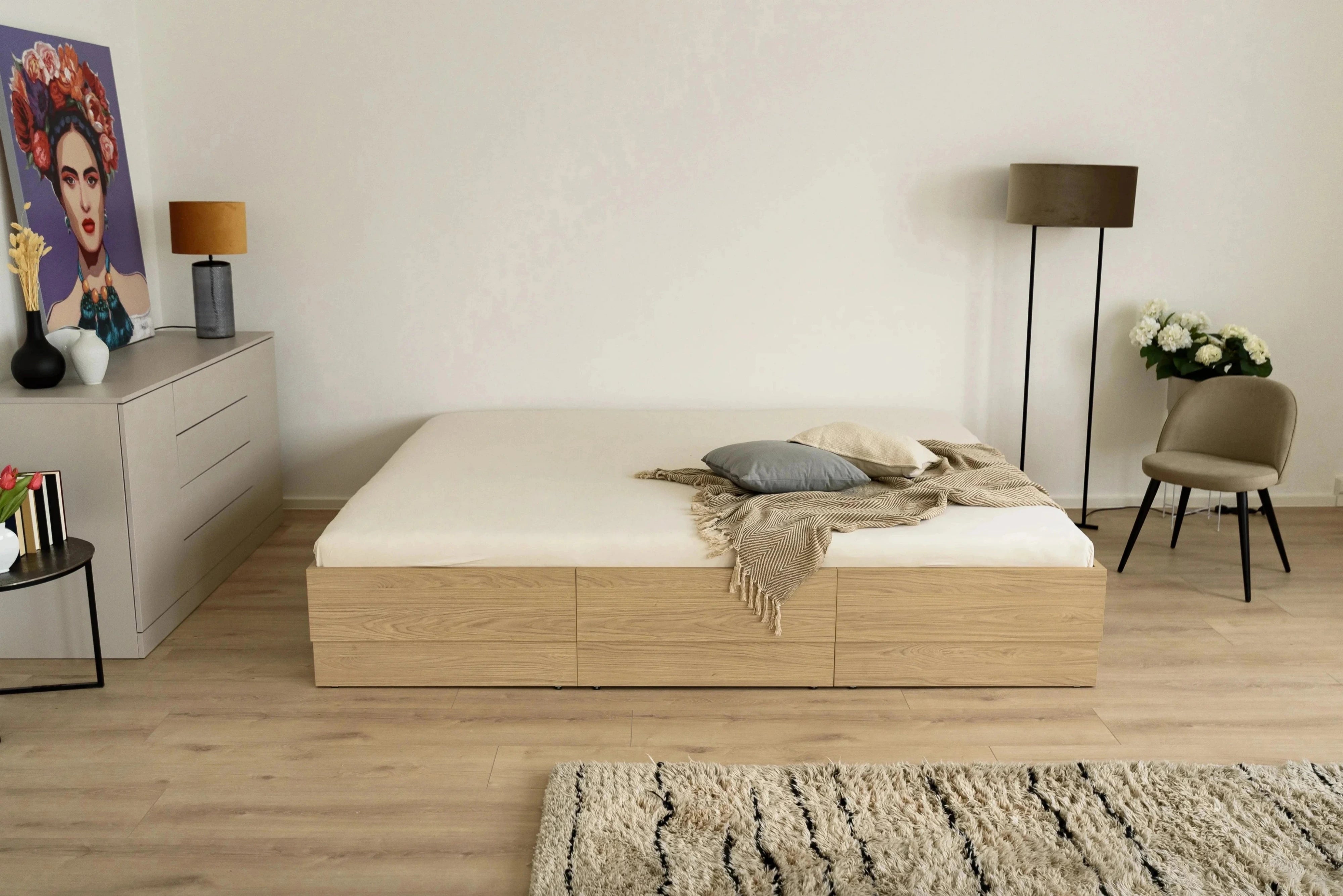 Familienbett Iris in Eiche Dekor