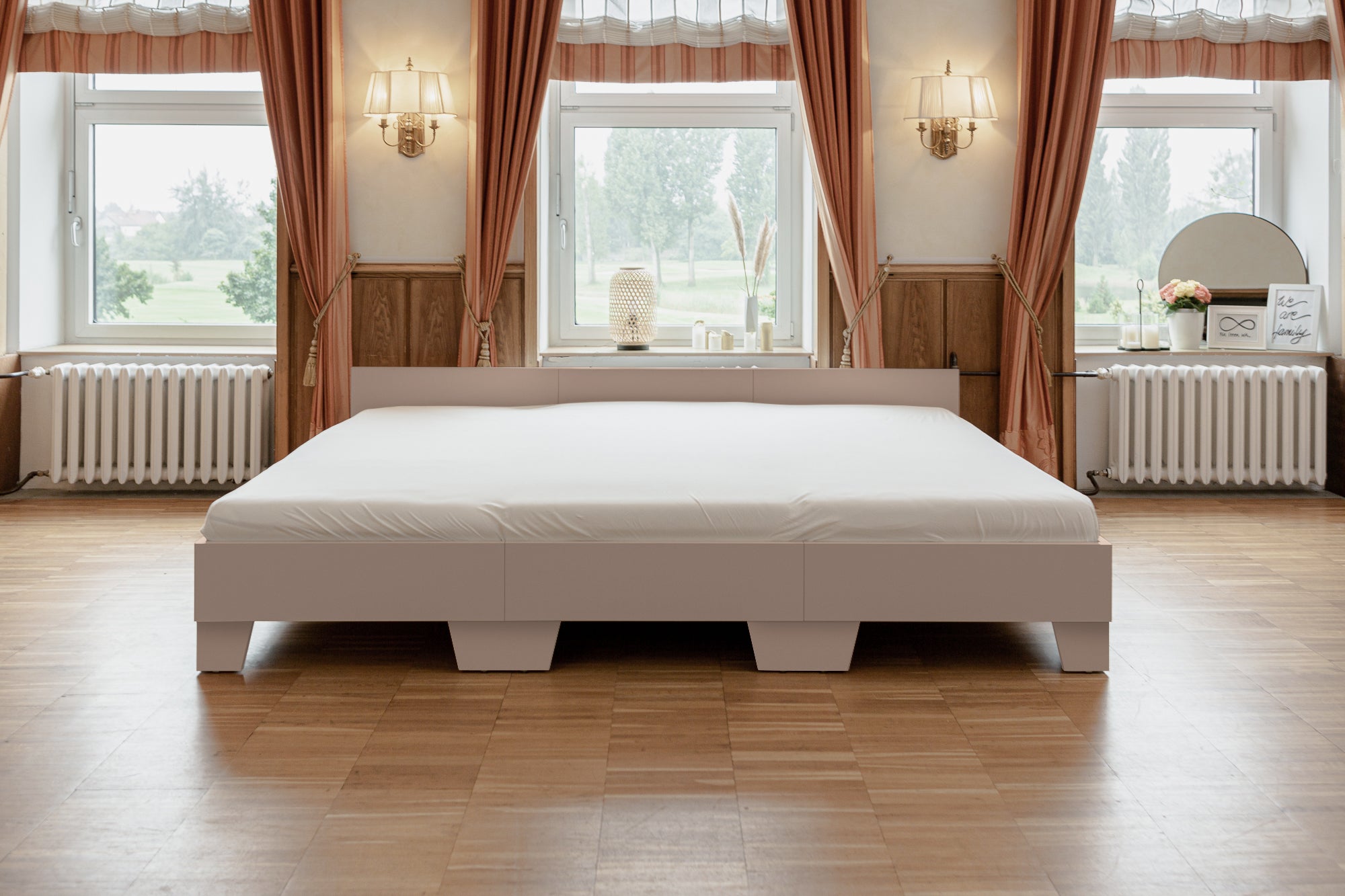 Familienbett Malva in Mandelbeige