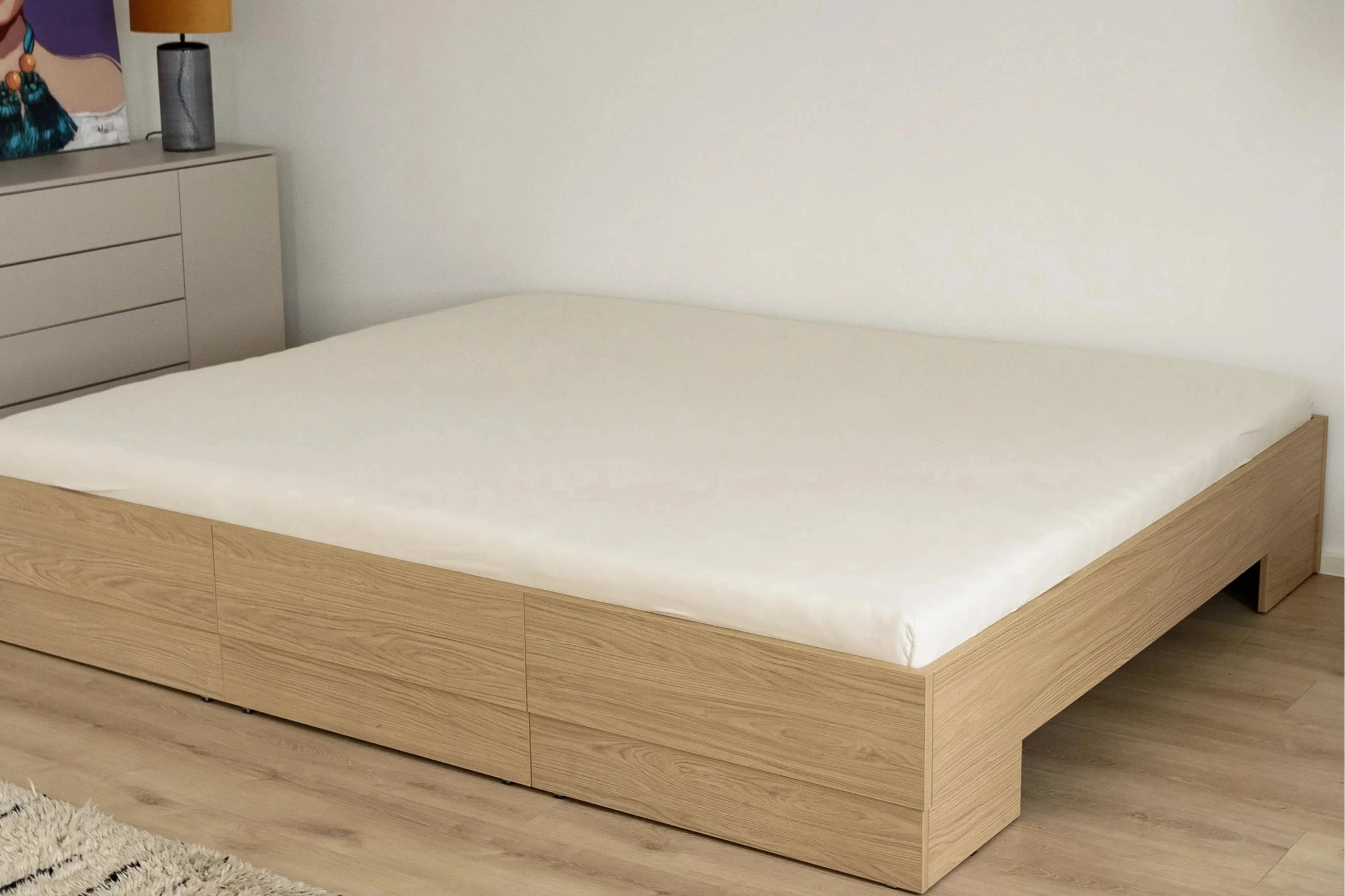 Helles großes Bettlaken für Familienbett