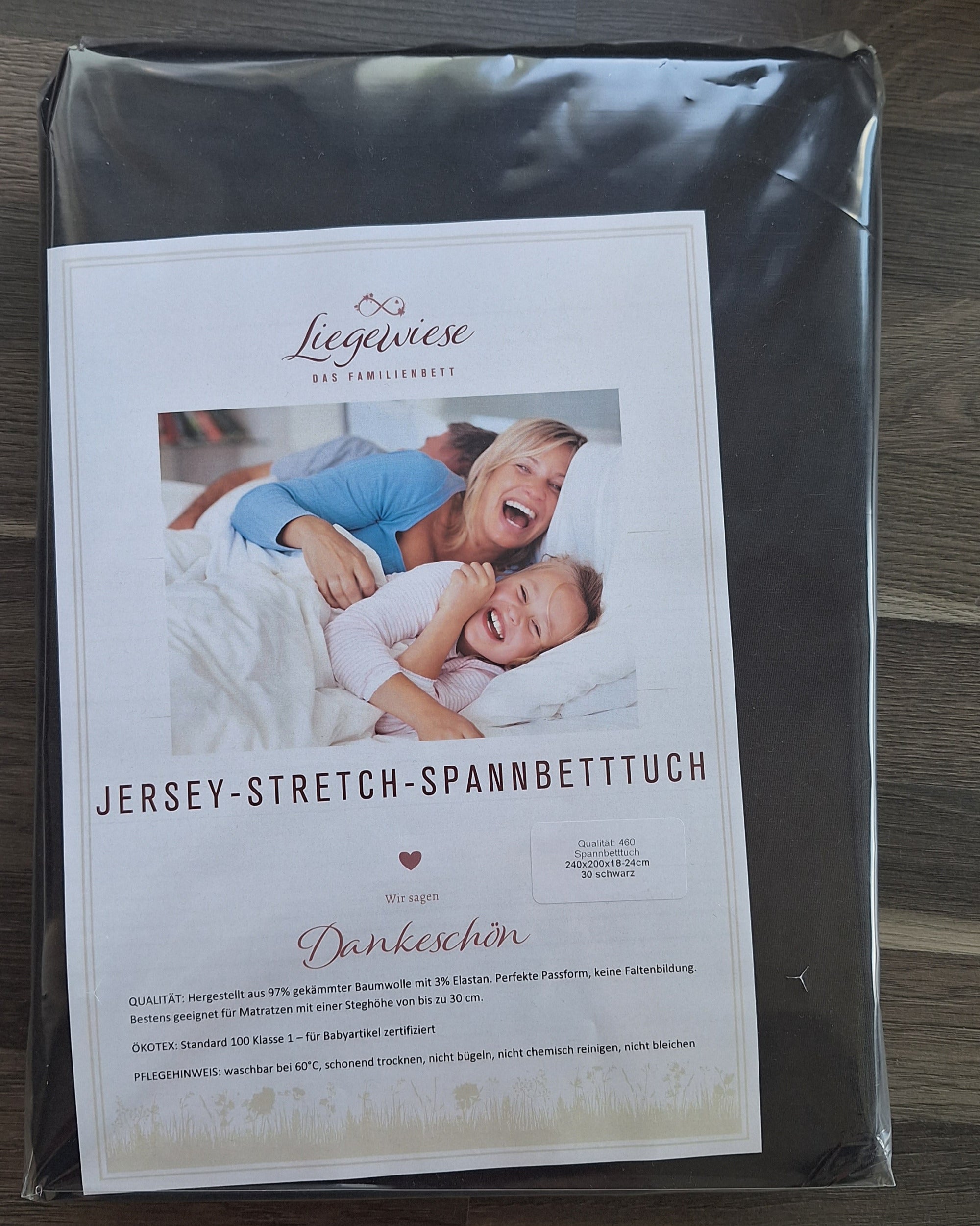 Bettlaken für Familienbett #Farbe_30 schwarz