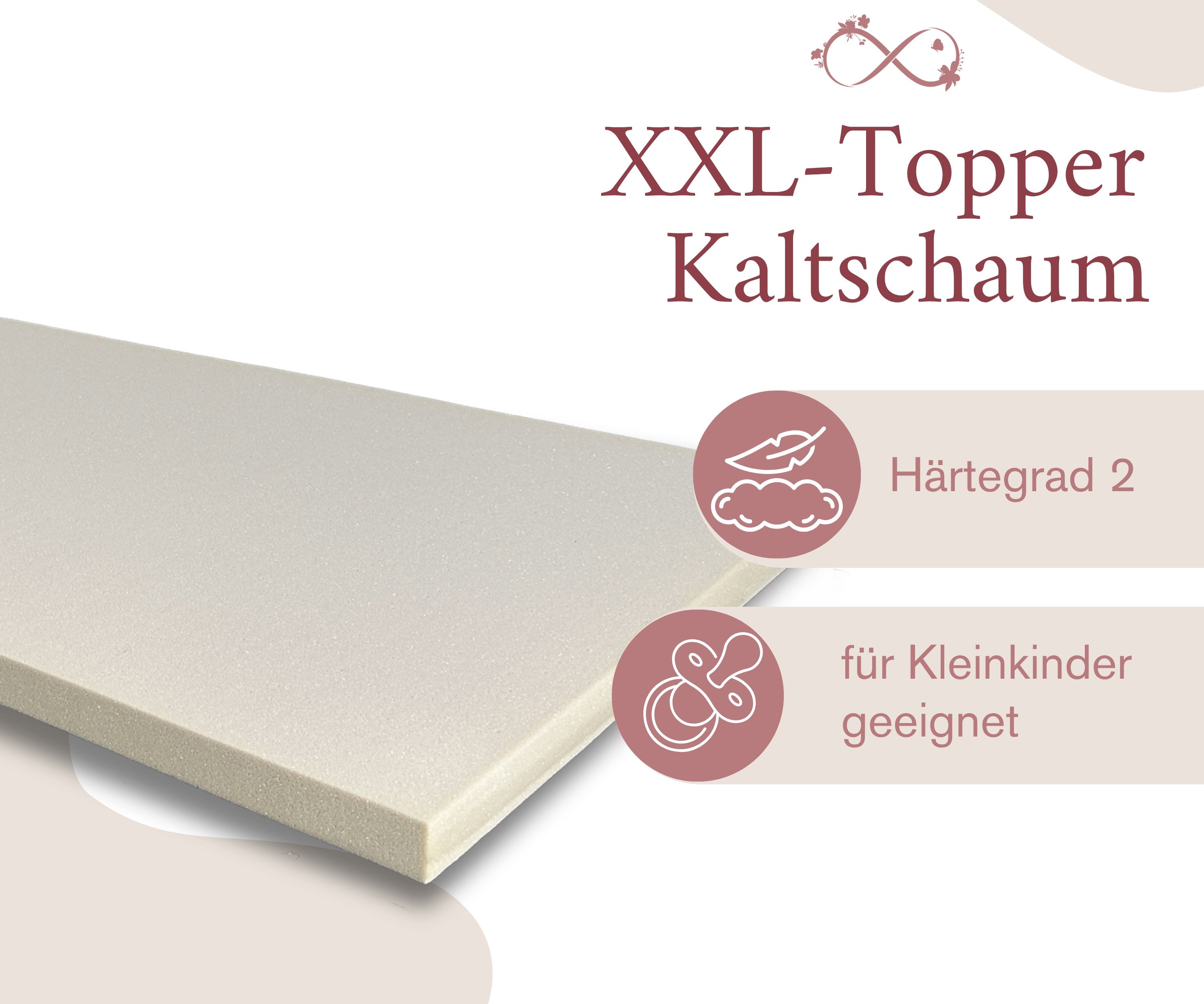 Topper XXL Kaltschaum für Familienbett