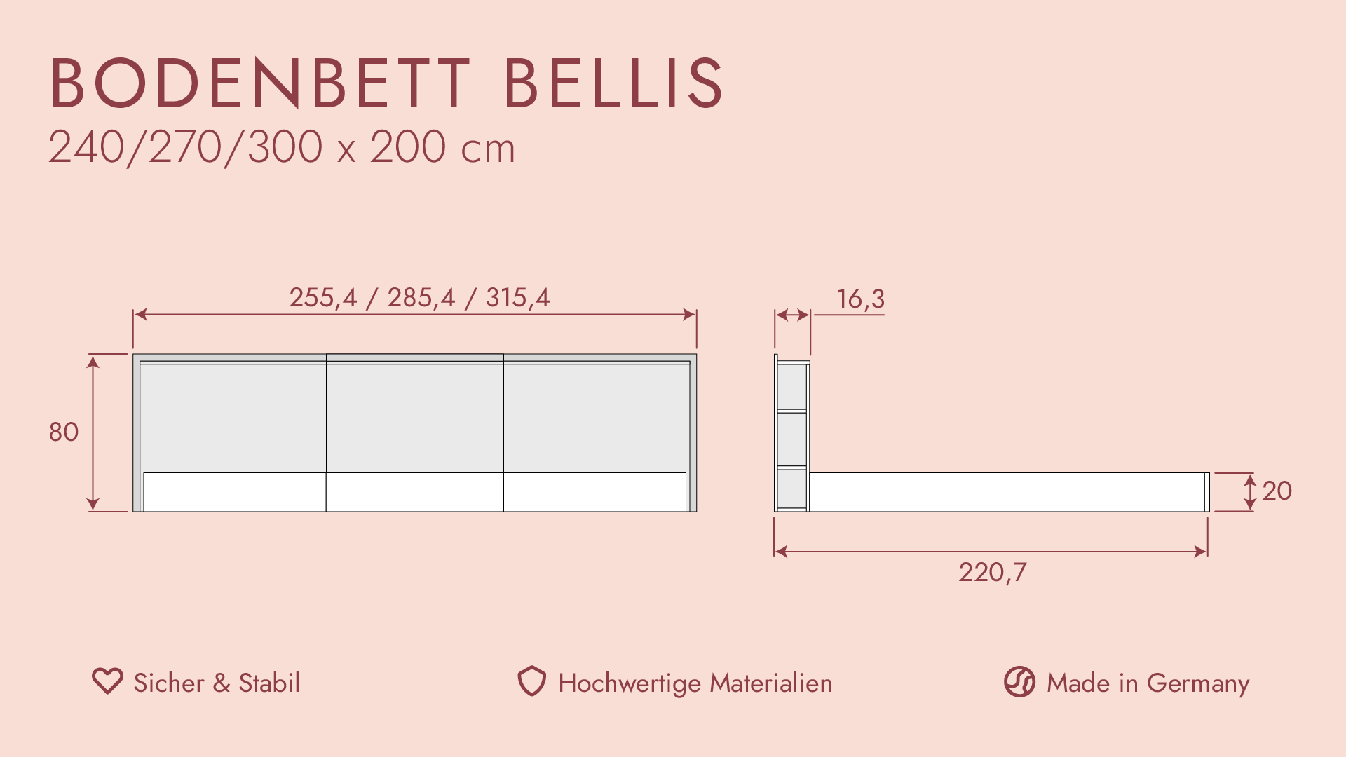 Bodenbett Bellis Familienbett