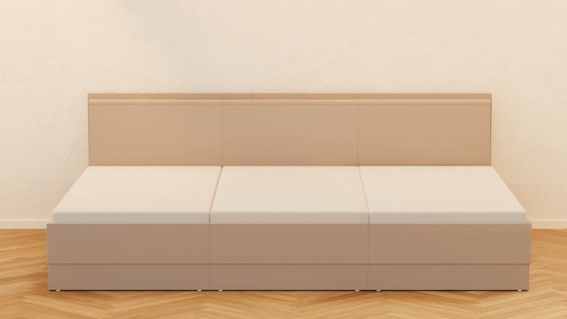 Customization: Headboard flush with bed frame (on both sides)