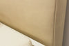 Detail des Lederimitat-Polsters vom Familienbett Magnolia in beige