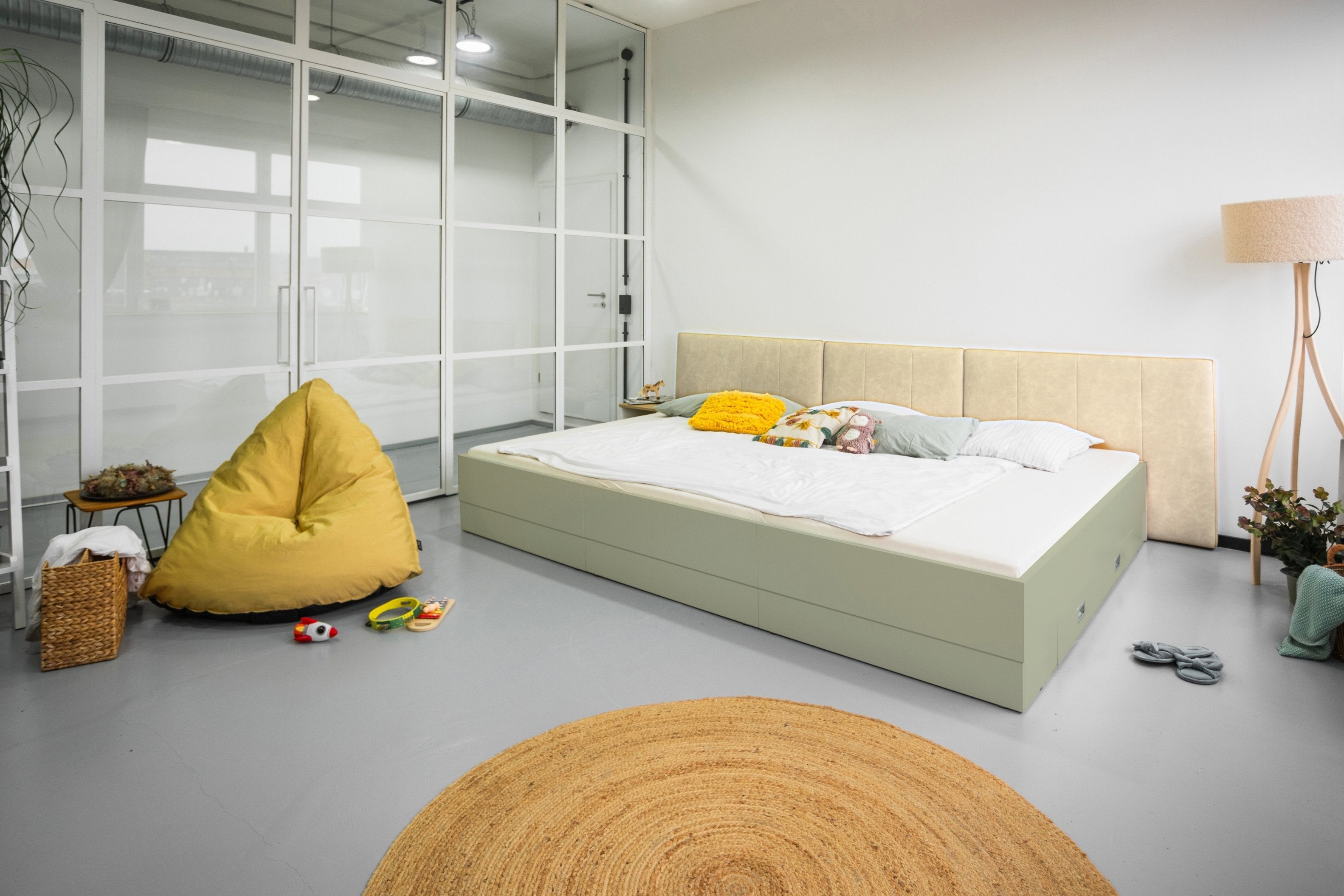 Erweiterung für Familienbett Lilia mit veganem Leder